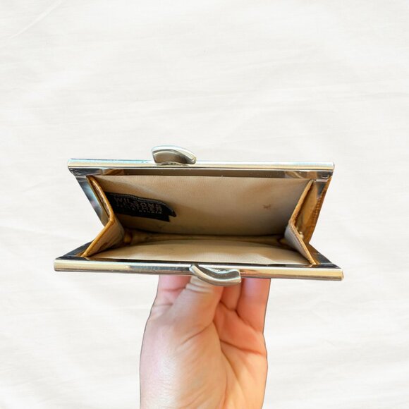 Wilsons Leather Croc Coin Purse Honey Caramel | Vintage Glam - Picture 4 of 6